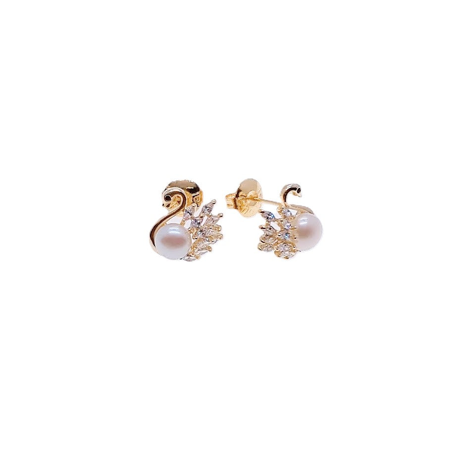 Freshwater Pearl & Cubic Zirconia Earrings