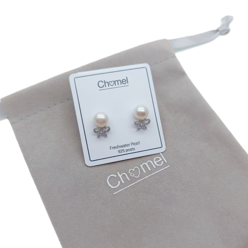 Freshwater Pearl & Cubic Zirconia Earrings