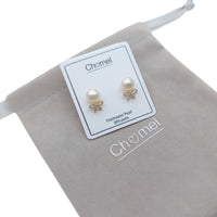 Freshwater Pearl & Cubic Zirconia Earrings