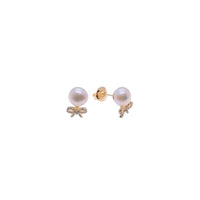 Freshwater Pearl & Cubic Zirconia Earrings