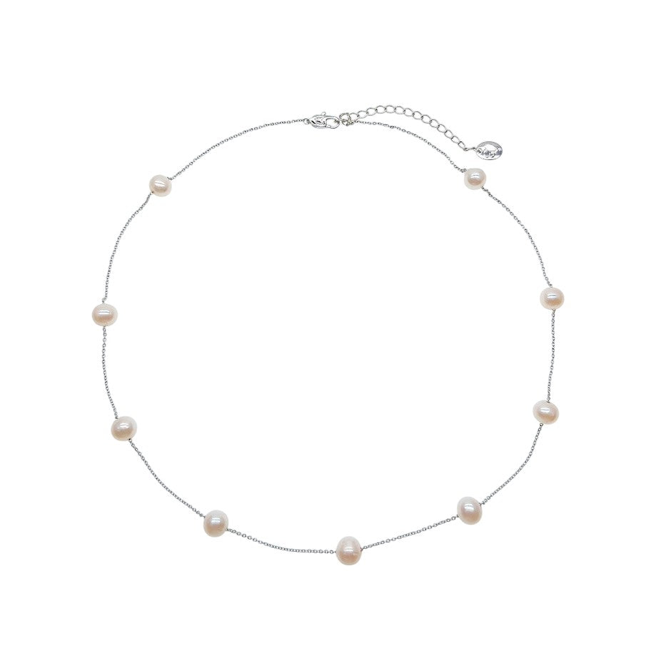 Freshwater Pearl On Chain Necklace - CHOMEL