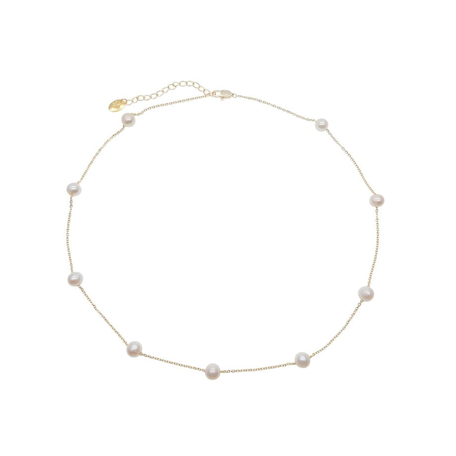 Freshwater Pearl On Chain Necklace - CHOMEL