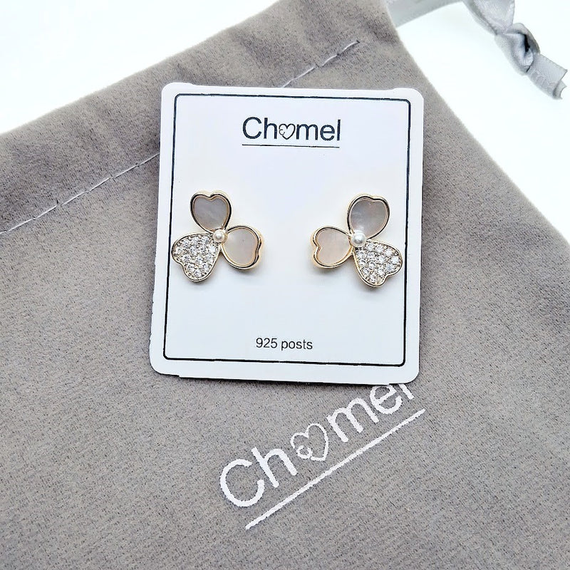 Clover Leaf Mother of Pearl Earrings