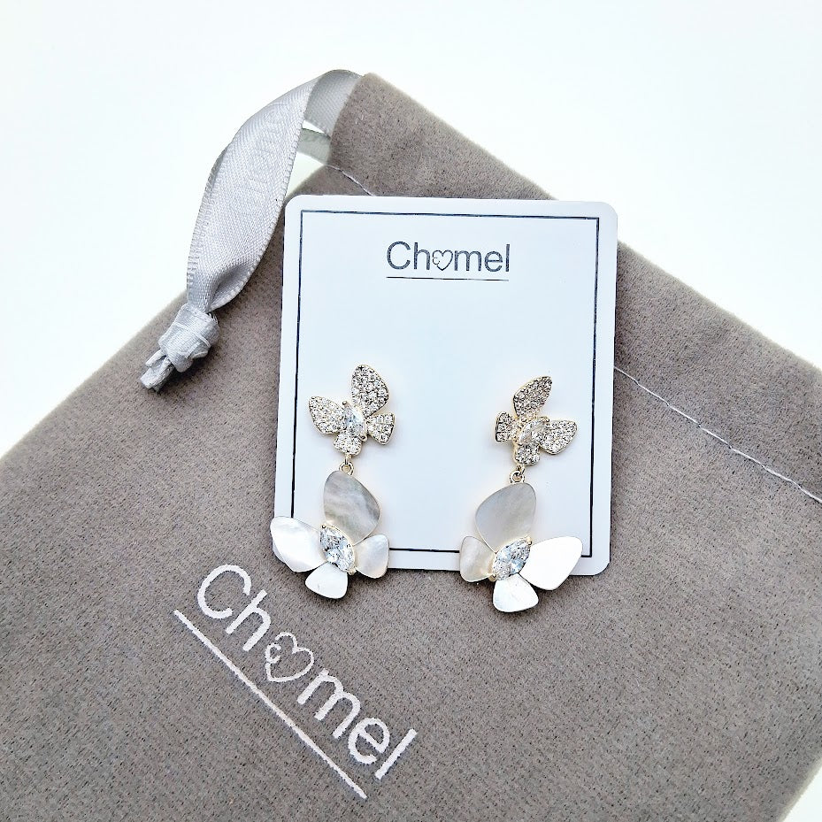 Butterfly Mother of Pearl Earrings