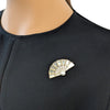 Fan Mother Of Pearl & Freshwater Pearl Brooch