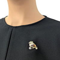 Bird Cubic Zirconia Brooch