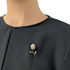 Flower Cubic Zirconia Brooch