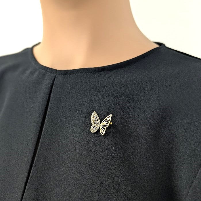 Butterfly Cubic Zirconia Brooch