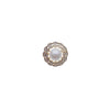 Circle Simulated Pearl Brooch