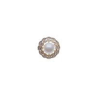Circle Simulated Pearl Brooch