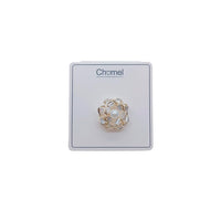 Flower Simulated Pearl Brooch