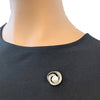 Spiral Simulated Pearl Brooch