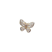 Butterfly Simulated Pearl Brooch