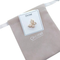 Butterfly Simulated Pearl Brooch