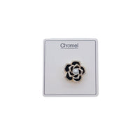 Flower Simulated Pearl and Enamel Brooch