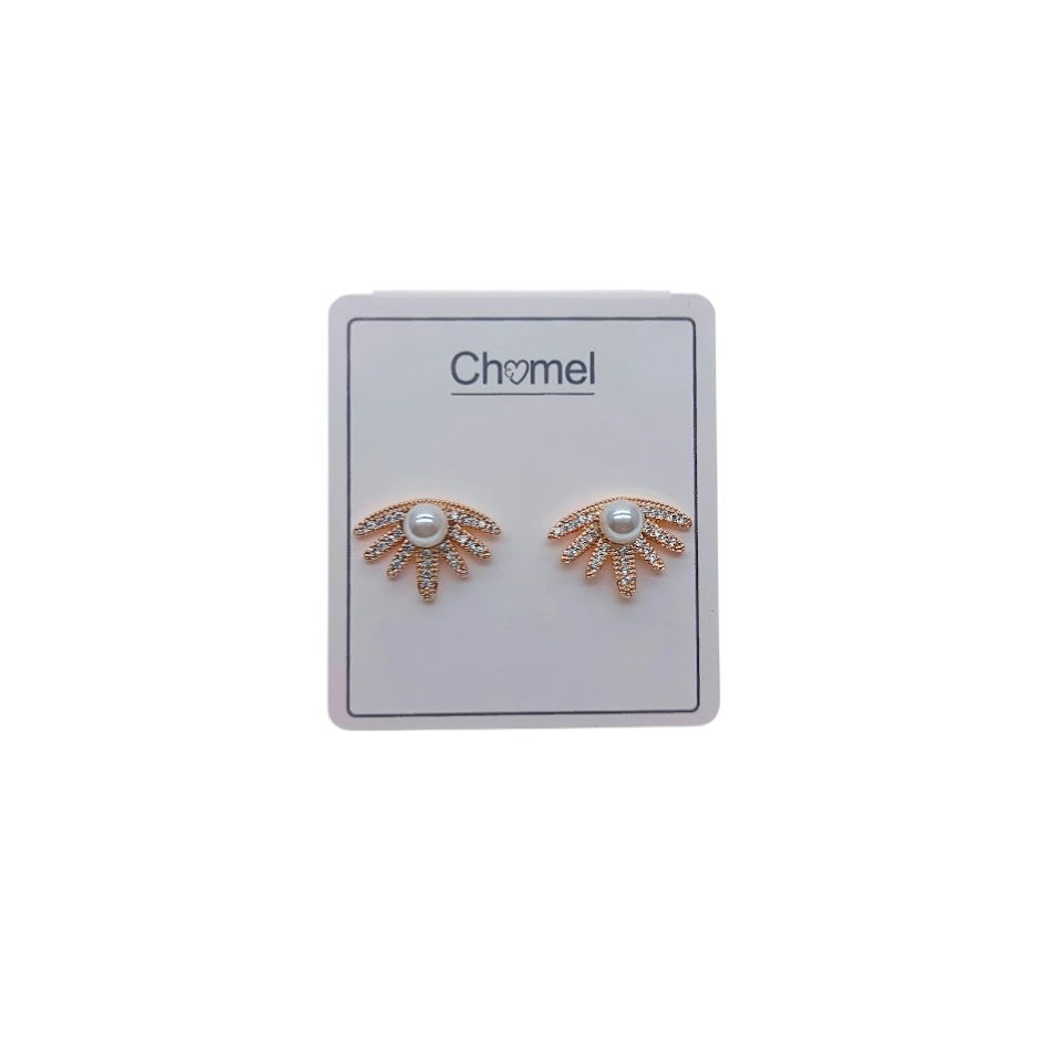 Simulated Pearl Stud Earrings - CHOMEL