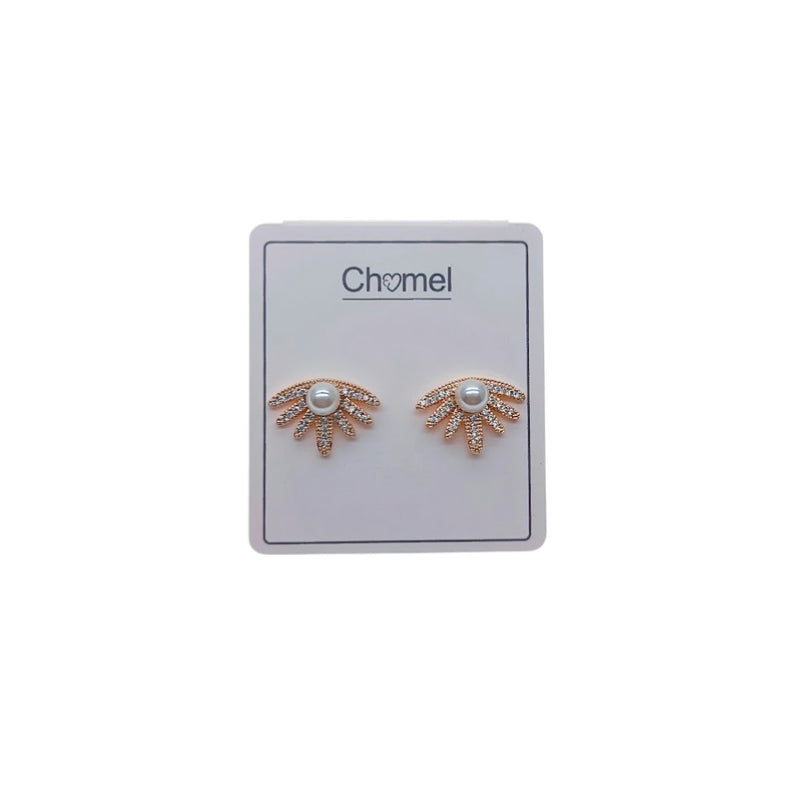 Simulated Pearl Stud Earrings - CHOMEL