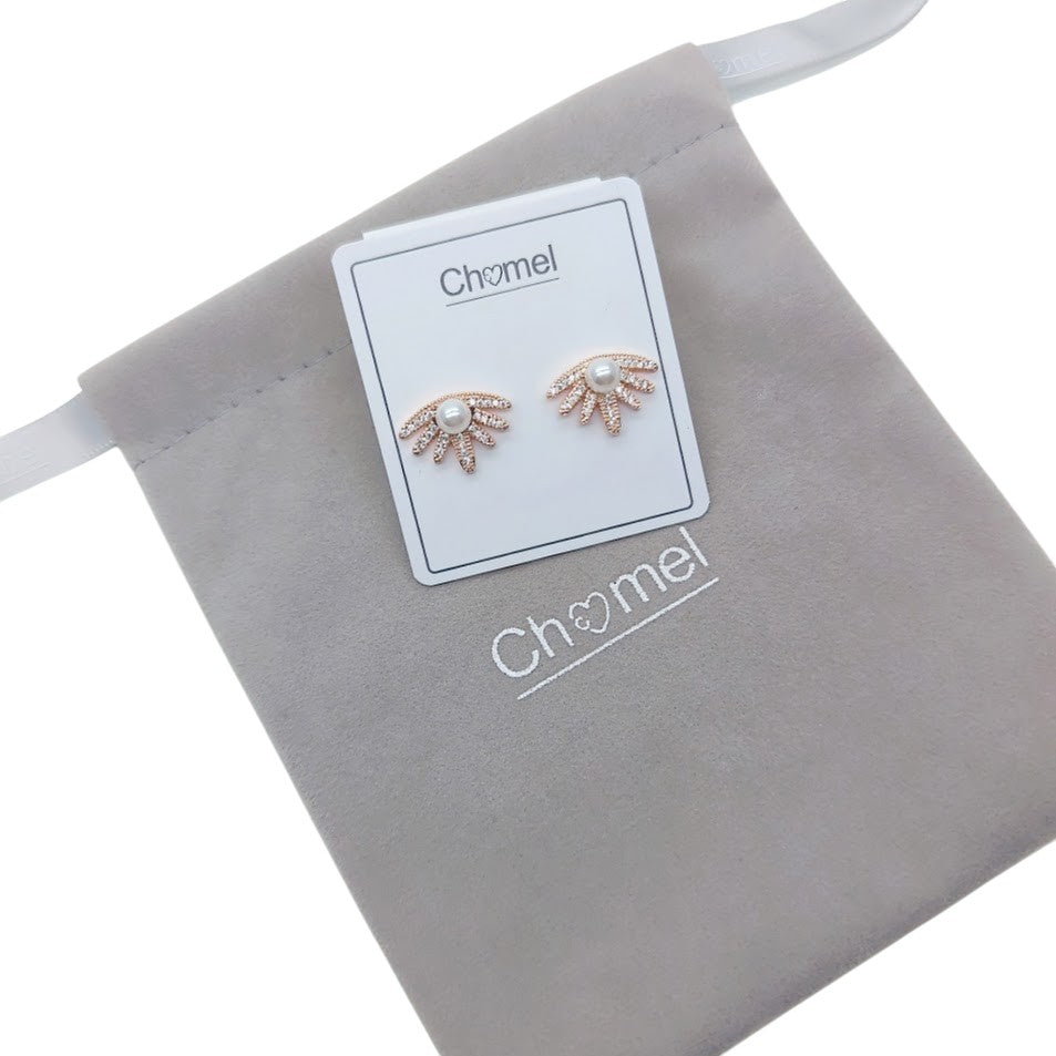 Simulated Pearl Stud Earrings - CHOMEL