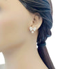 Ribbon Simulated Pearl Stud Earrings - CHOMEL