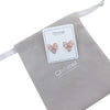 Ribbon Simulated Pearl Stud Earrings - CHOMEL