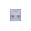 Ribbon Simulated Pearl Stud Earrings - CHOMEL