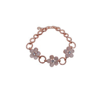 模拟月光石玫瑰金手链