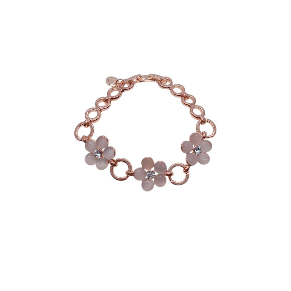 模拟月光石玫瑰金手链