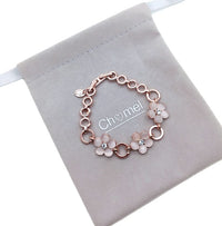 模拟月光石玫瑰金手链