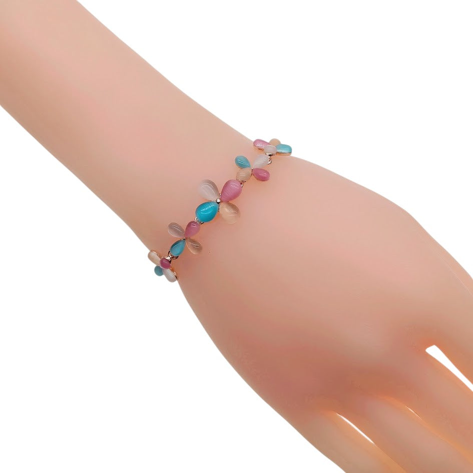 花模拟月长石手链