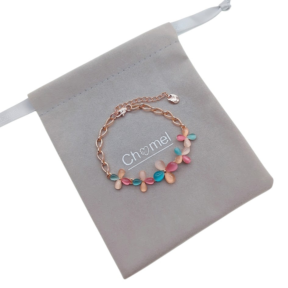 花模拟月长石手链