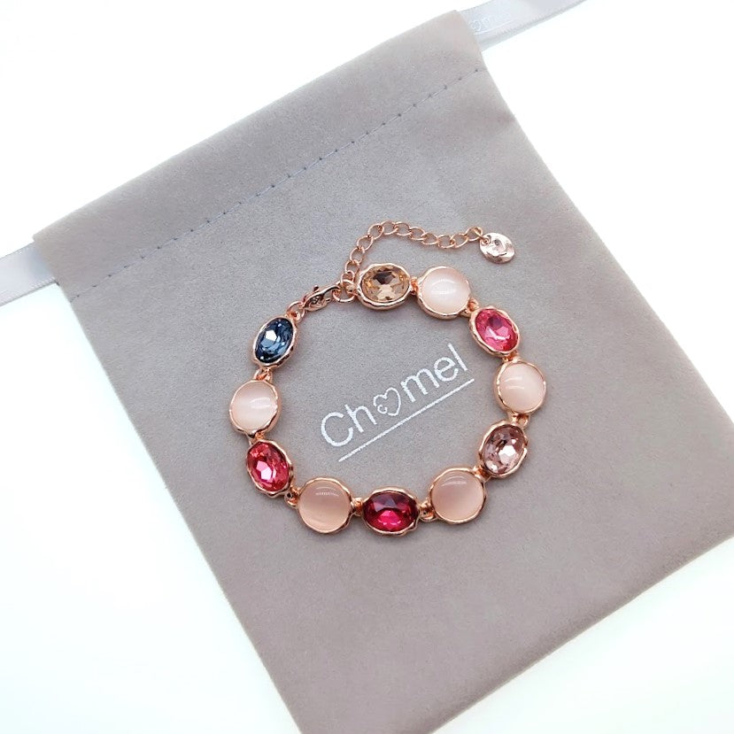 花模拟月长石手链