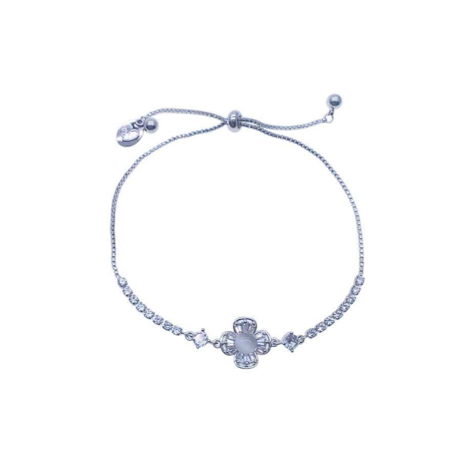 Flower Simulated Moonstone Bracelet - CHOMEL