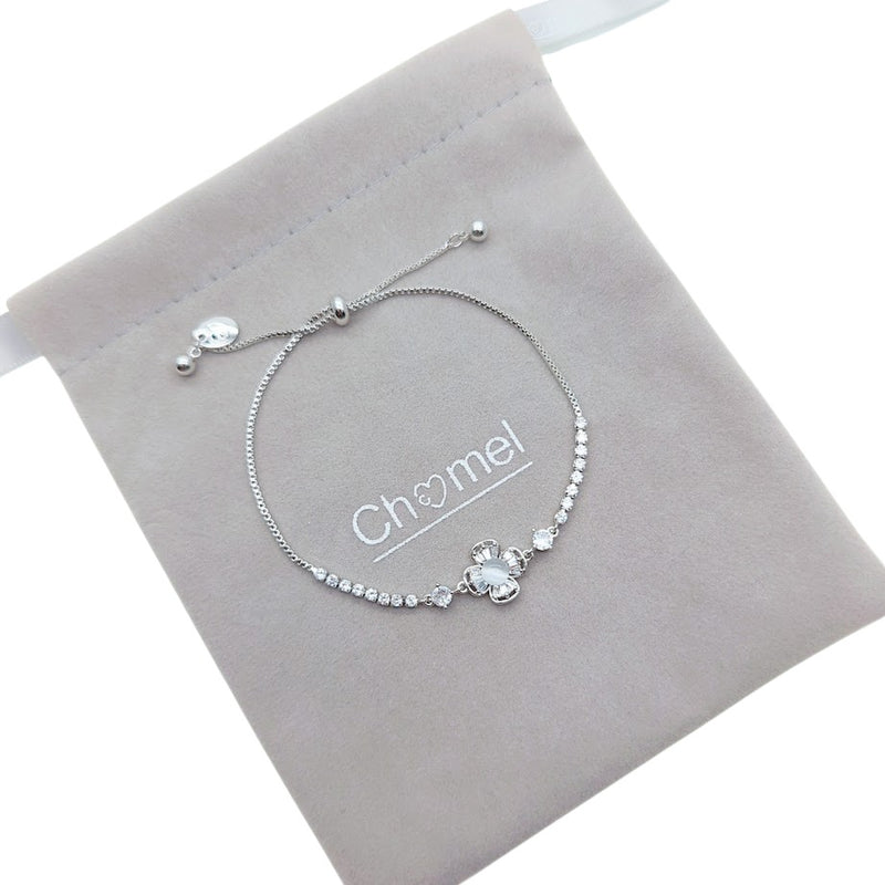 Flower Simulated Moonstone Bracelet - CHOMEL