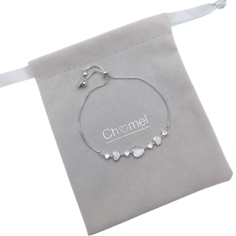 Heart Simulated Moonstone Bracelet - CHOMEL