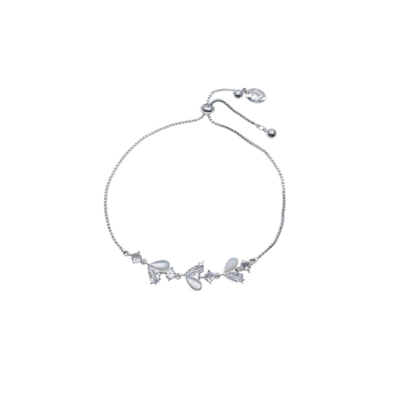 Leaf Simulated Moonstone Bracelet - CHOMEL