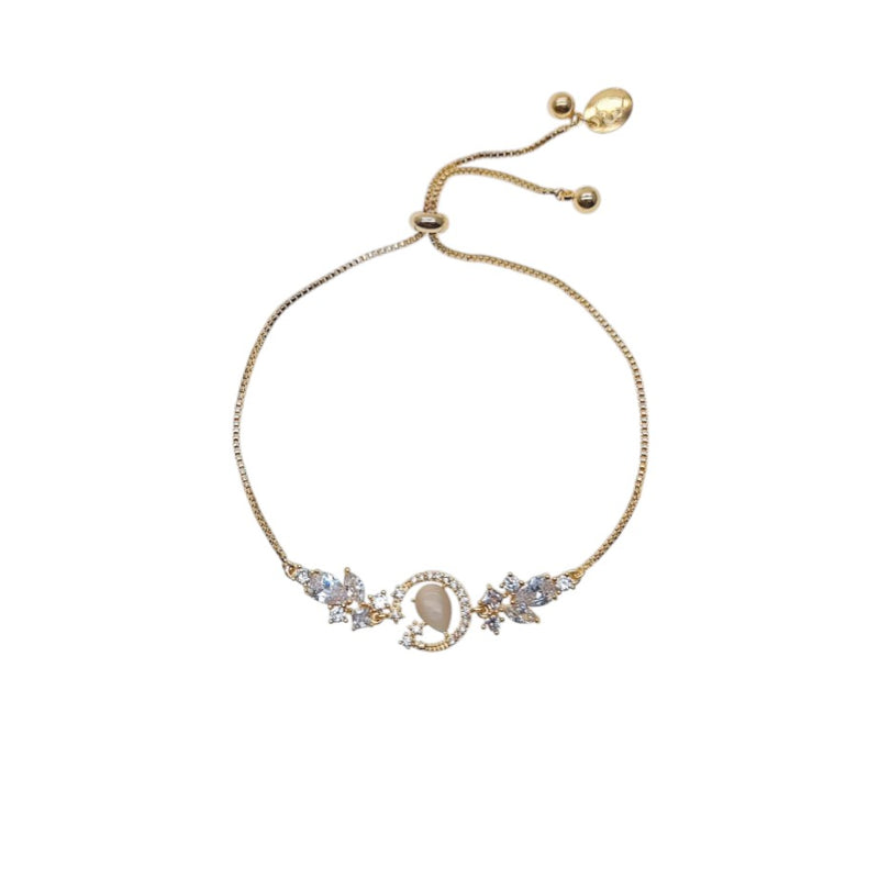 Crescent Simulated Moonstone Bracelet - CHOMEL