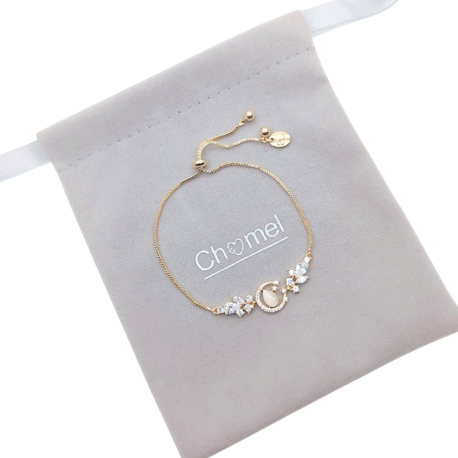 Crescent Simulated Moonstone Bracelet - CHOMEL