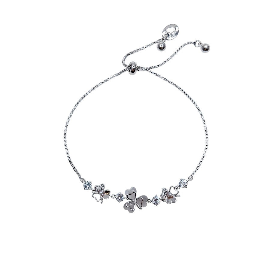 Clover Simulated Moonstone Bracelet - CHOMEL