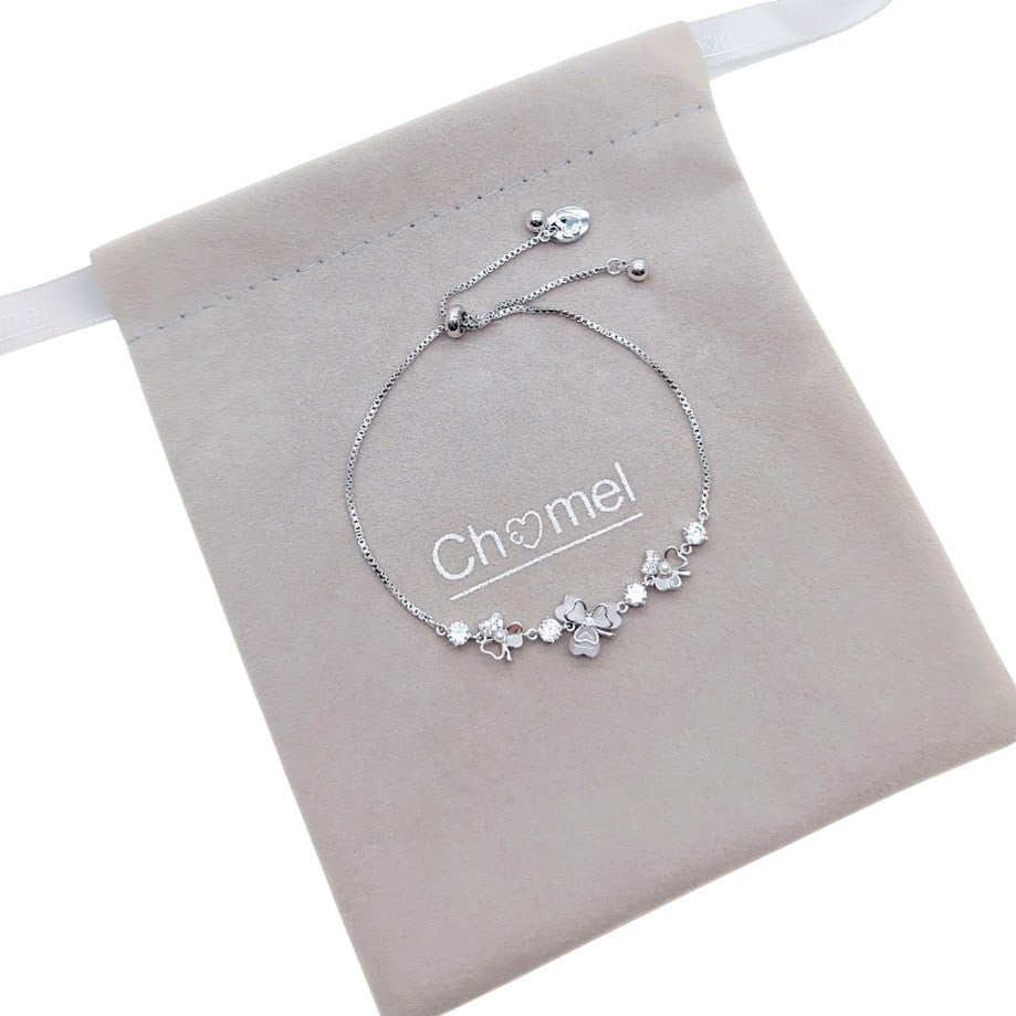 Clover Simulated Moonstone Bracelet - CHOMEL