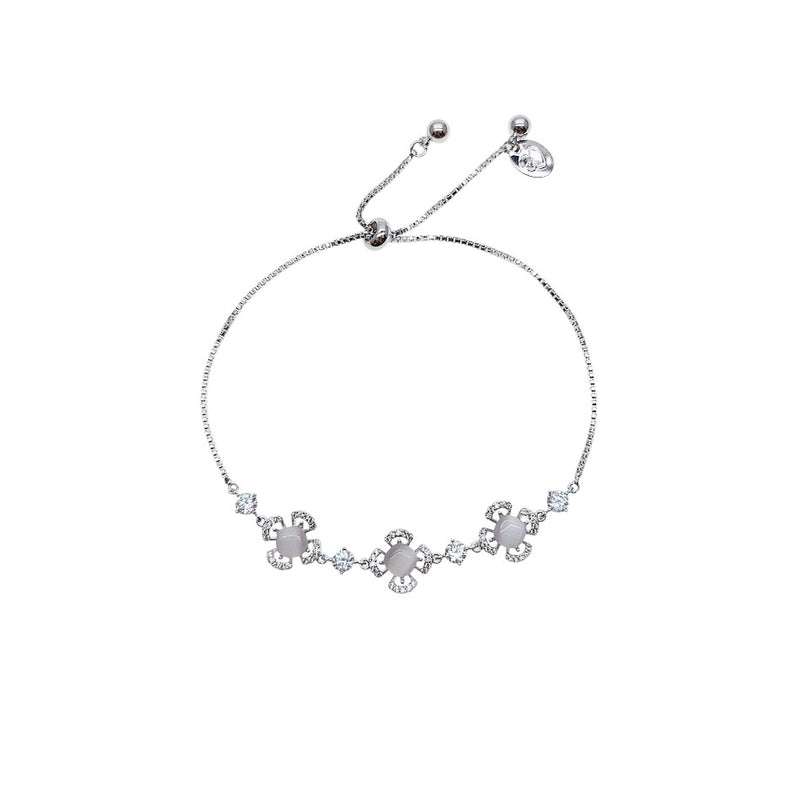 Flower Simulated Moonstone Bracelet - CHOMEL
