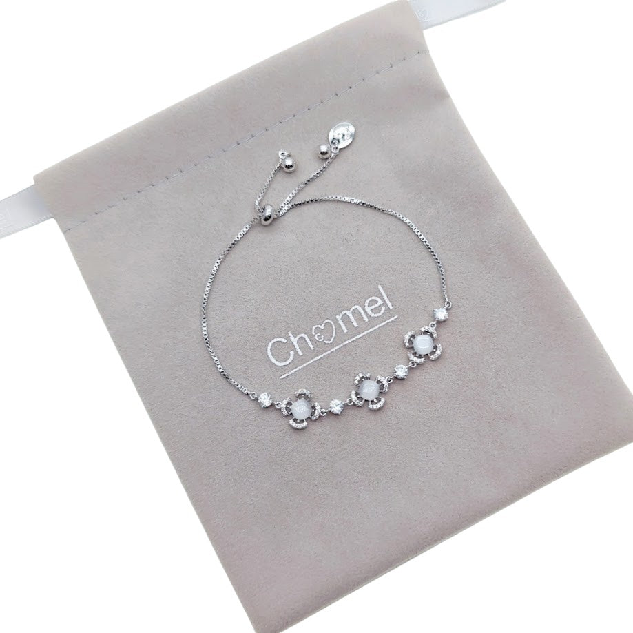 Flower Simulated Moonstone Bracelet - CHOMEL
