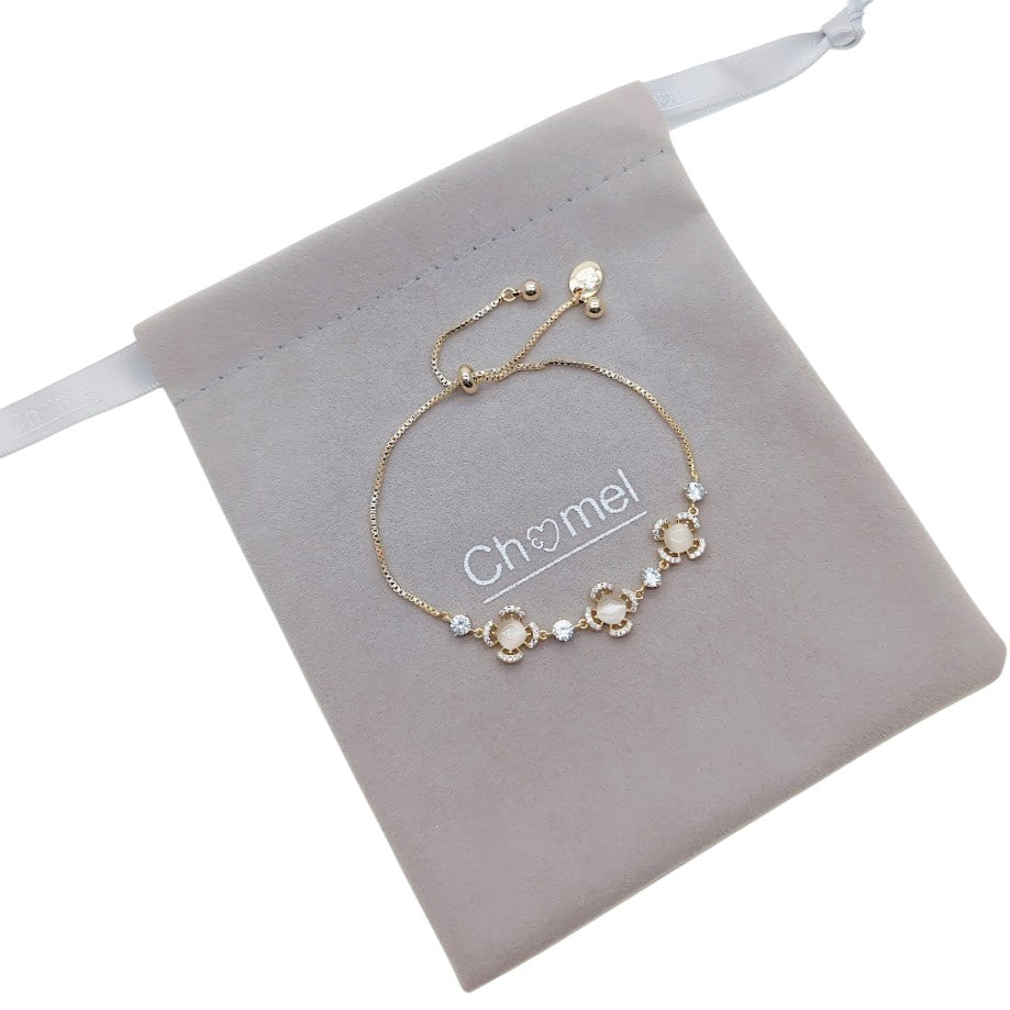 Flower Simulated Moonstone Bracelet - CHOMEL