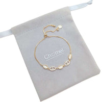 Simulated Moonstone Adjustable Sliding Bracelet
