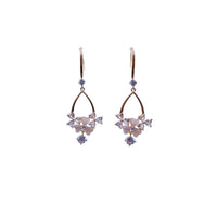 Clover Simulated Moonstone Earrings - CHOMEL