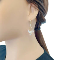 Clover Simulated Moonstone Earrings - CHOMEL