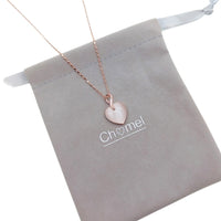 Heart Simulated Moonstone Necklace