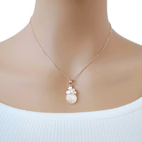 Teardrop Simulated Moonstone Necklace