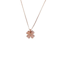 Clover Simulated Moonstone Necklace