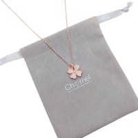 Clover Simulated Moonstone Necklace