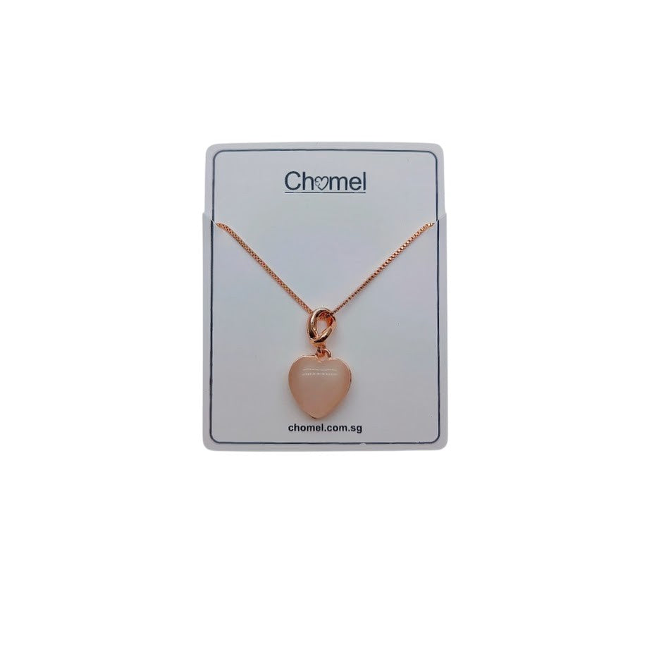 Heart Simulated Moonstone Necklace